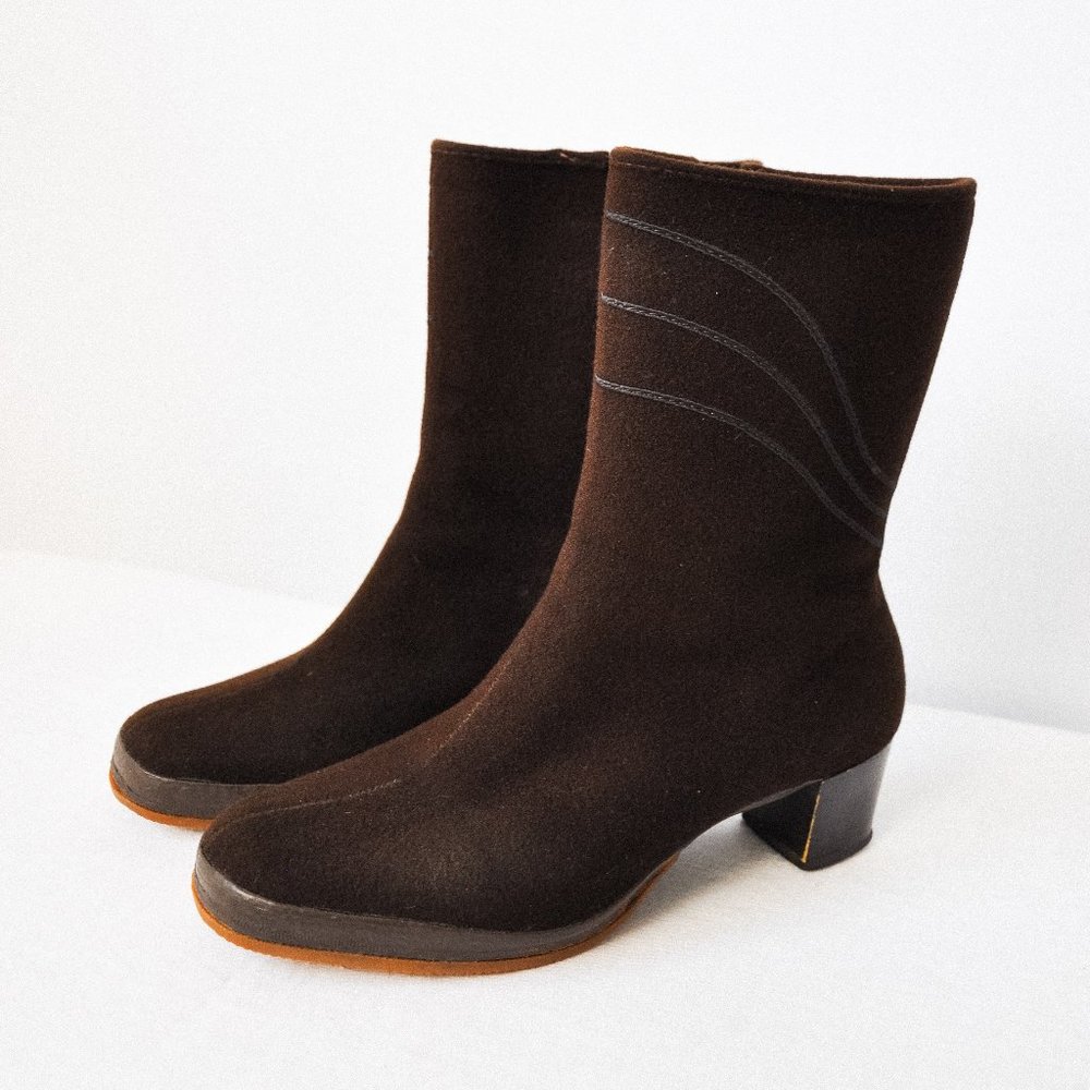 Vintage 1970s Wool Boots